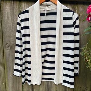 Striped Black and White sweater big girls size M